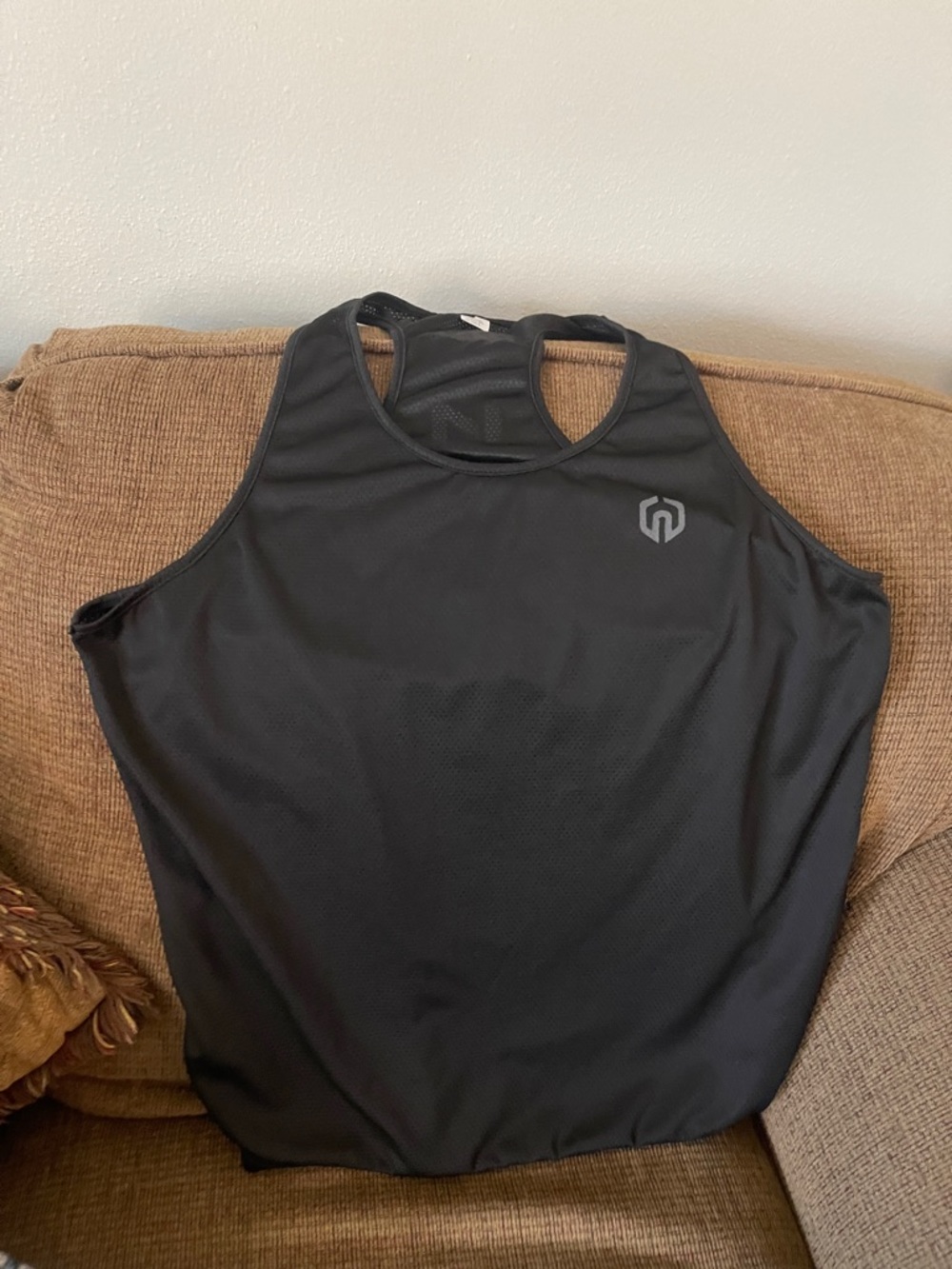 Black Women’s Performance Tank Top with Subtle Logo
